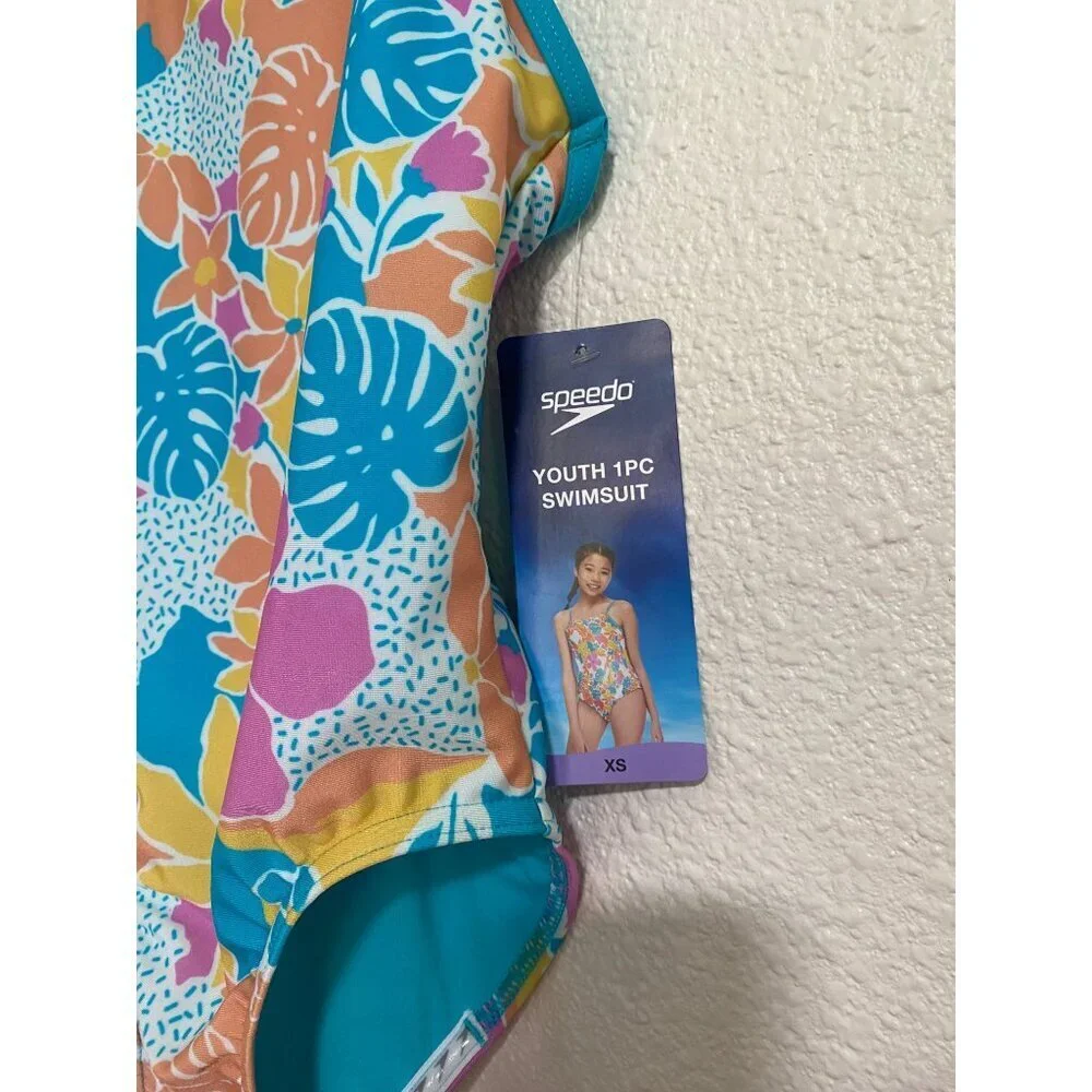 Speedo Youth 1-piece Swimsuit UPF 50+ Chlorine Resistant Size: XS(5/6)